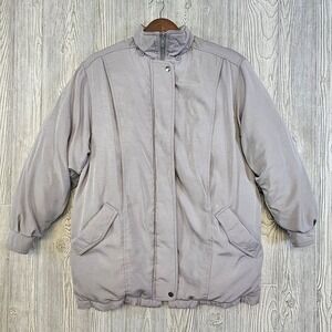 J.G.‎ Hook Real Down Puffer Jacket Women's Medium Gray Vintage 80/20 Down